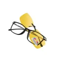 NightDriving - Rectangle Yellow/M Clip On Sunglasses for Men & Women